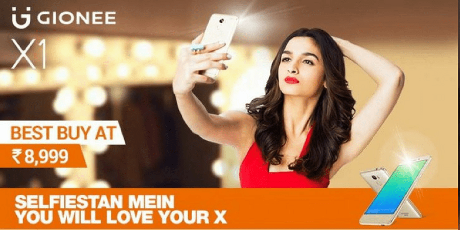 Gionee X1 with 5-inch display, 8 MP front camera with front flash launched for Rs. 8999
