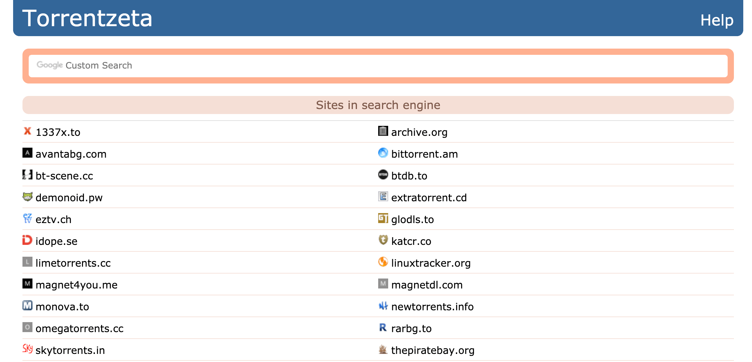 Torrentzeta: Torrent website