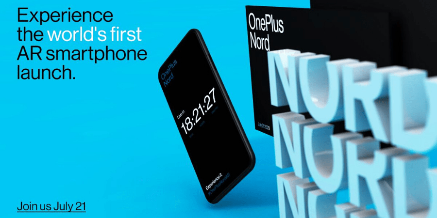 OnePlus Nord to launch via Smartphone AR Launch on 21 July