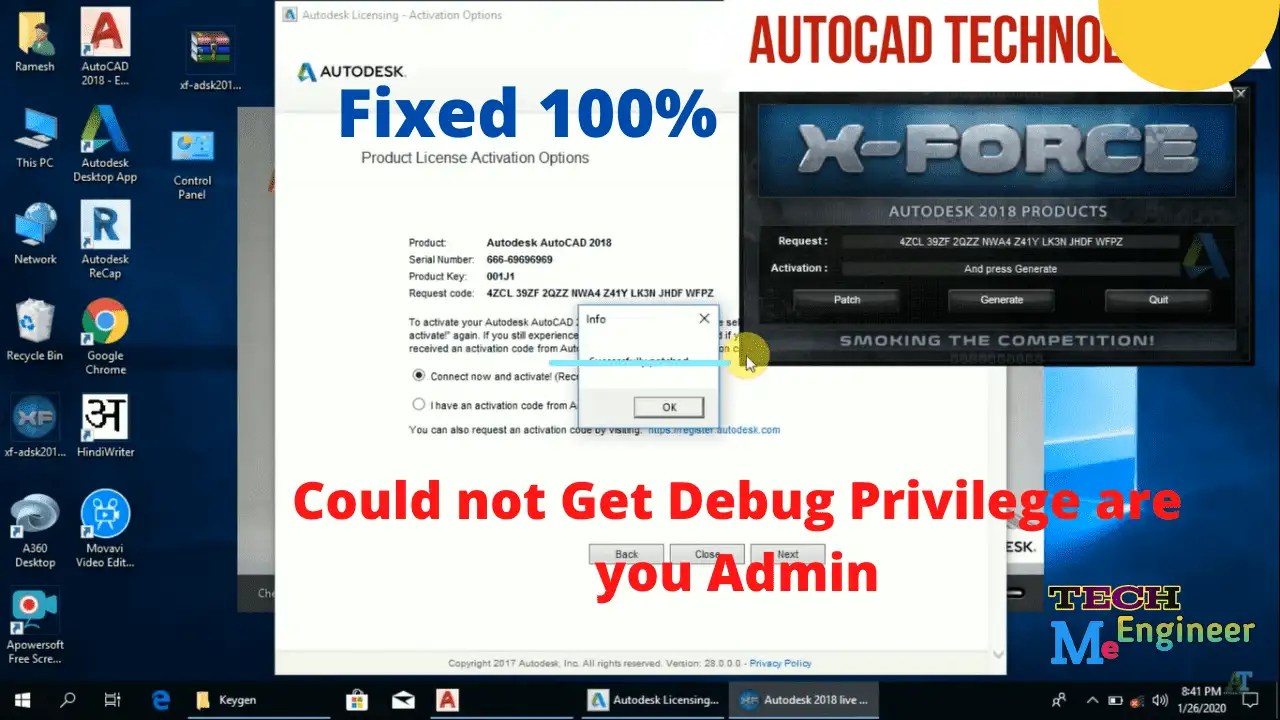 Fix Could Not Get Debug Privilege Are You Admin Easy Tech Me Engineer