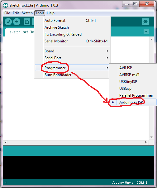 Arduino ISP programmer print – Vertikal Integration