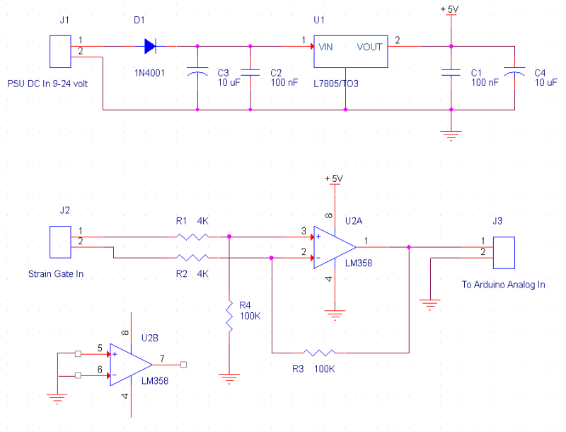 Strain gauge målning med arduino Vertikal Integration