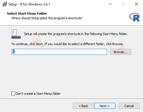 instal r folder menu mulai windows