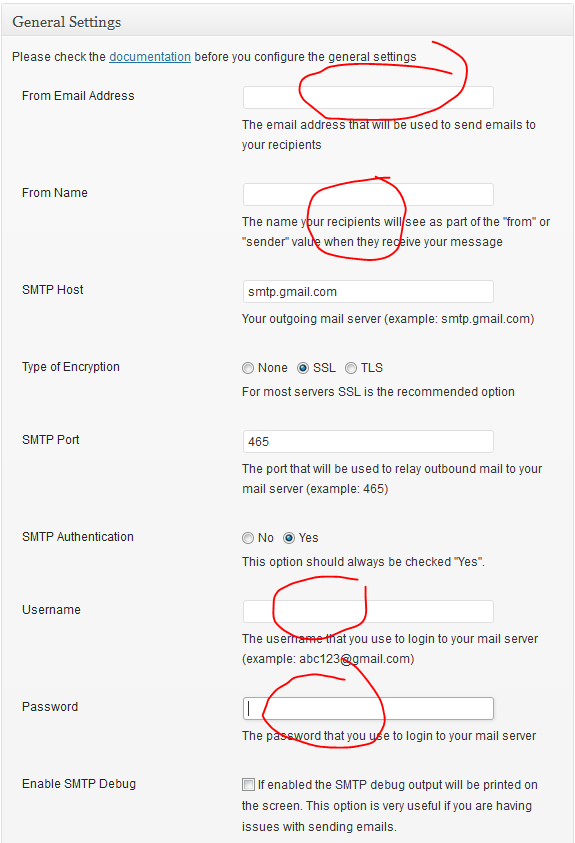 (this email address should match your wordpress admin settings, or be a separate email address on the . Connecting Wordpress to Gmail Email SMTP « Mail « Teition Solutions
