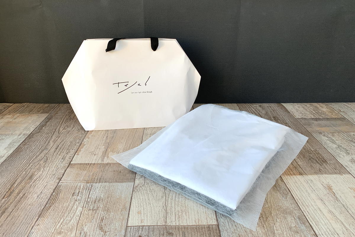 不織布に入れるとこんな感じです。