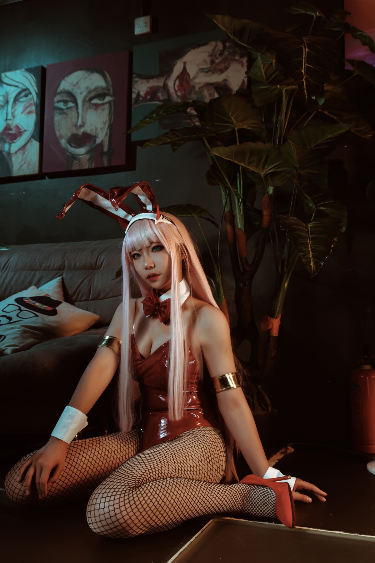 机智的哔啵 Cosplay Zero Two Bunnygirl(20)