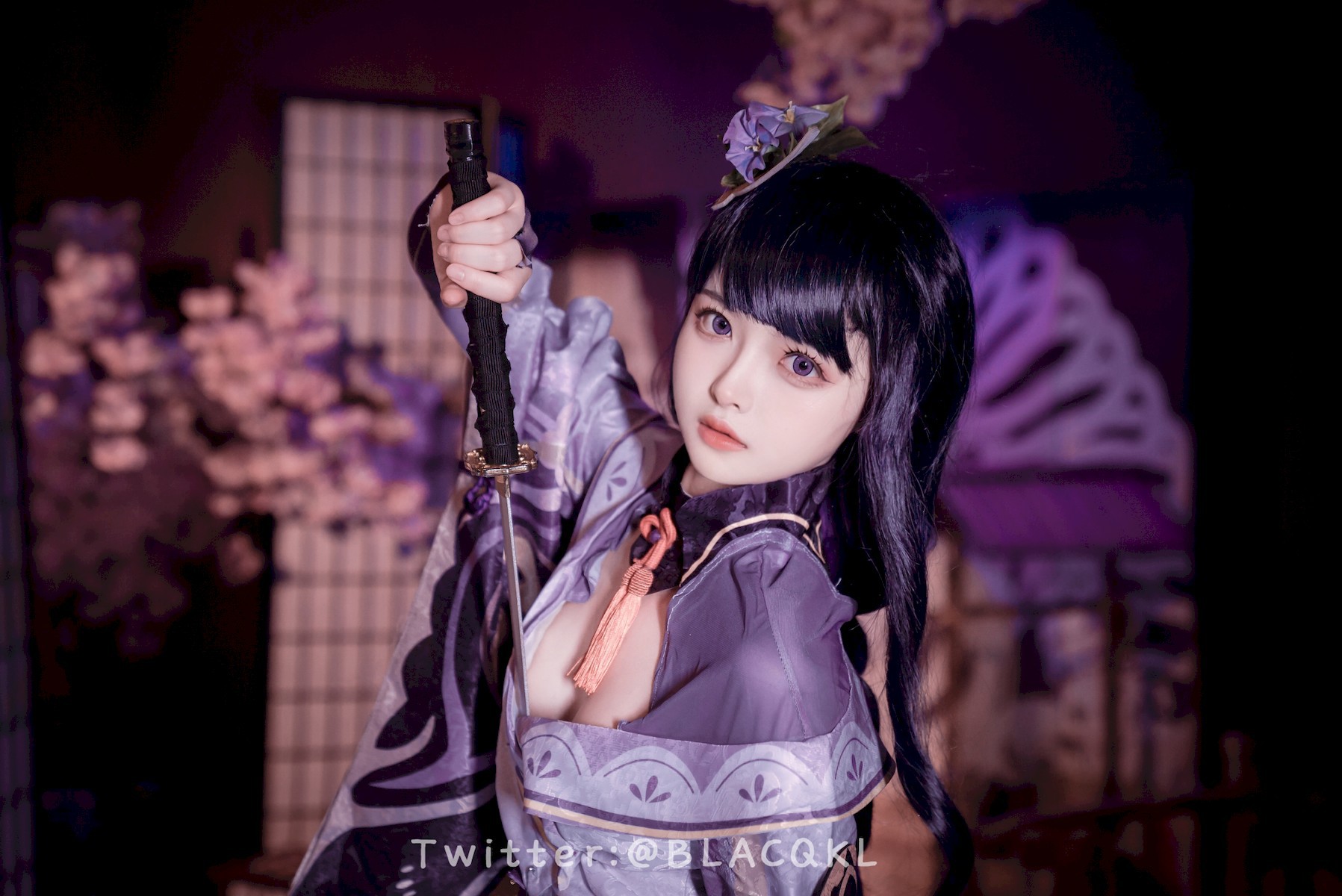 Cosplay 白莉愛吃巧克力 雷電將軍(6)