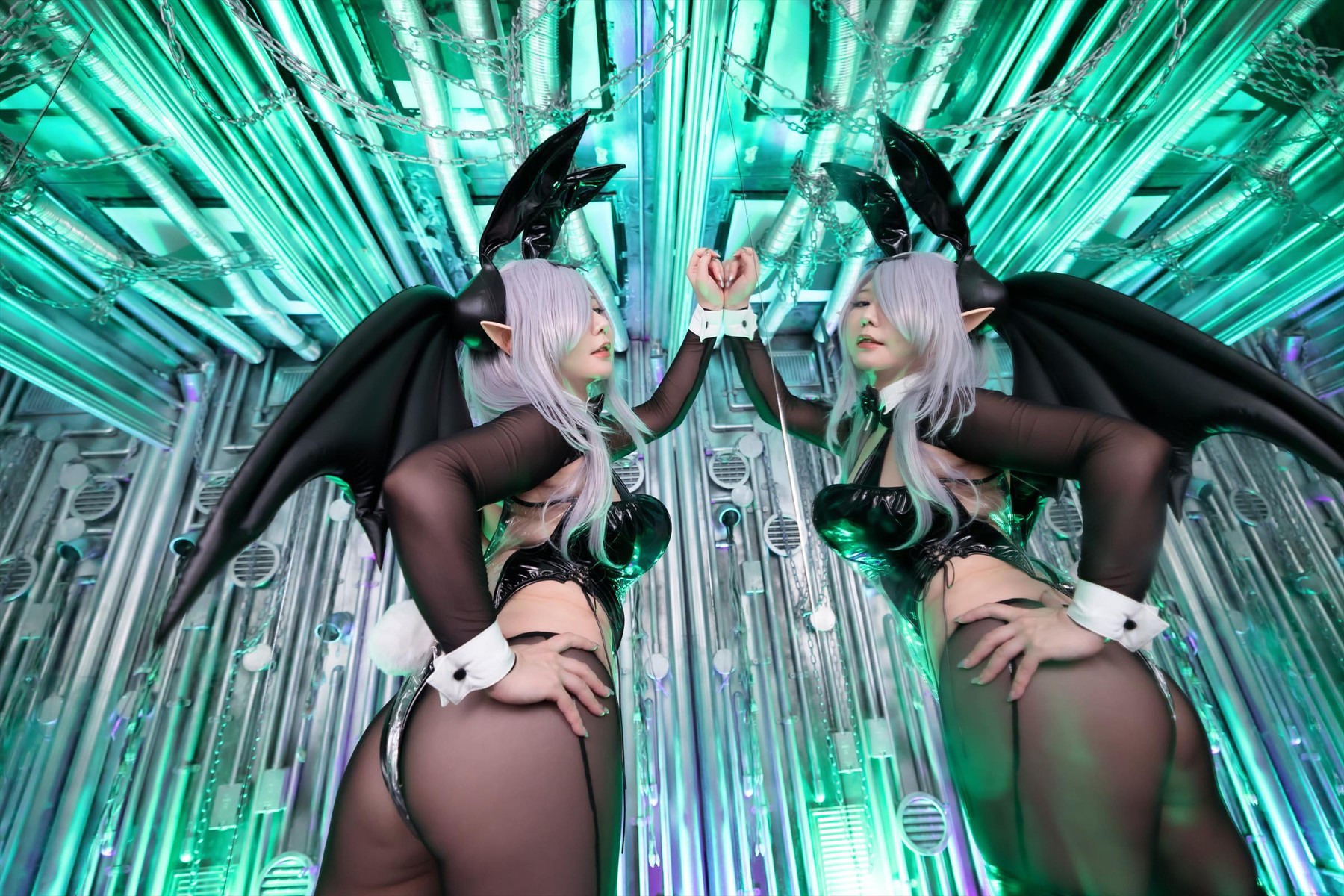 Cosplay SAKUサク See-through Bunny Succubus Set.03(3)