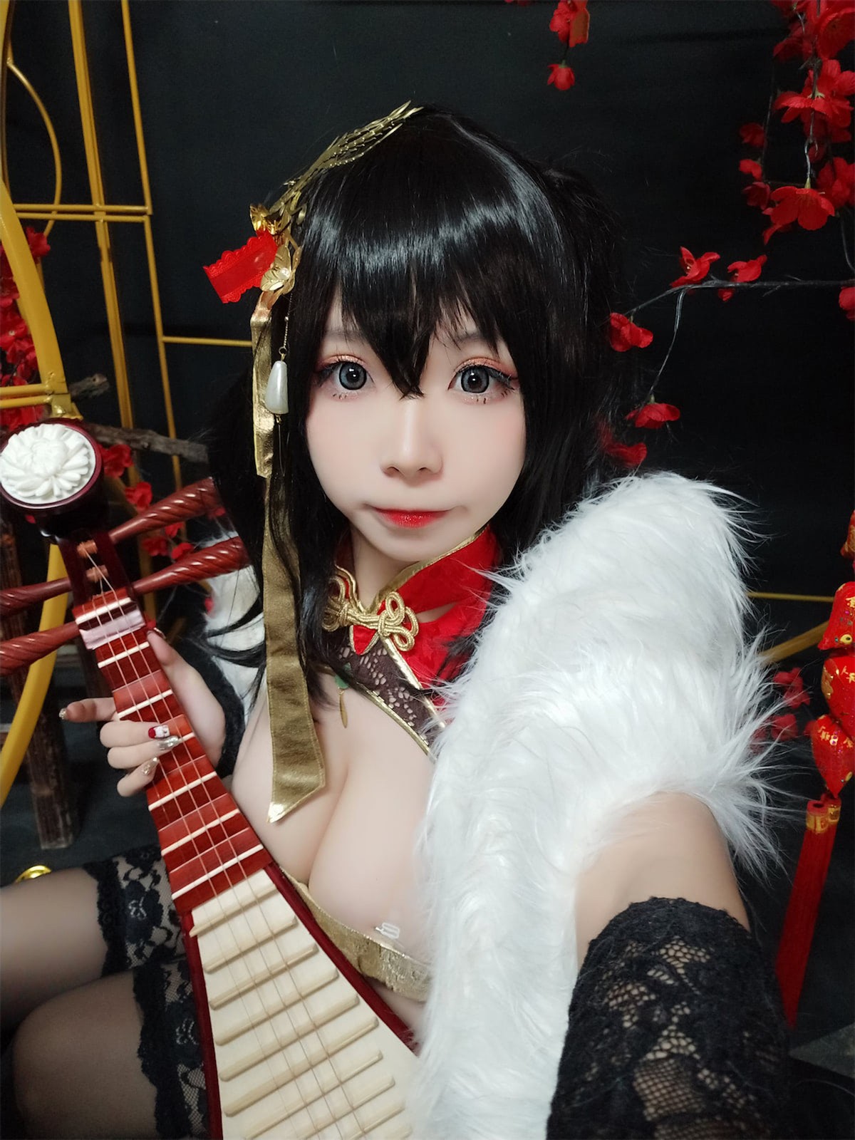 Cosplay 自闭颜球球 无颜小天使wy 碧蓝航线 大凤红旗袍(41)