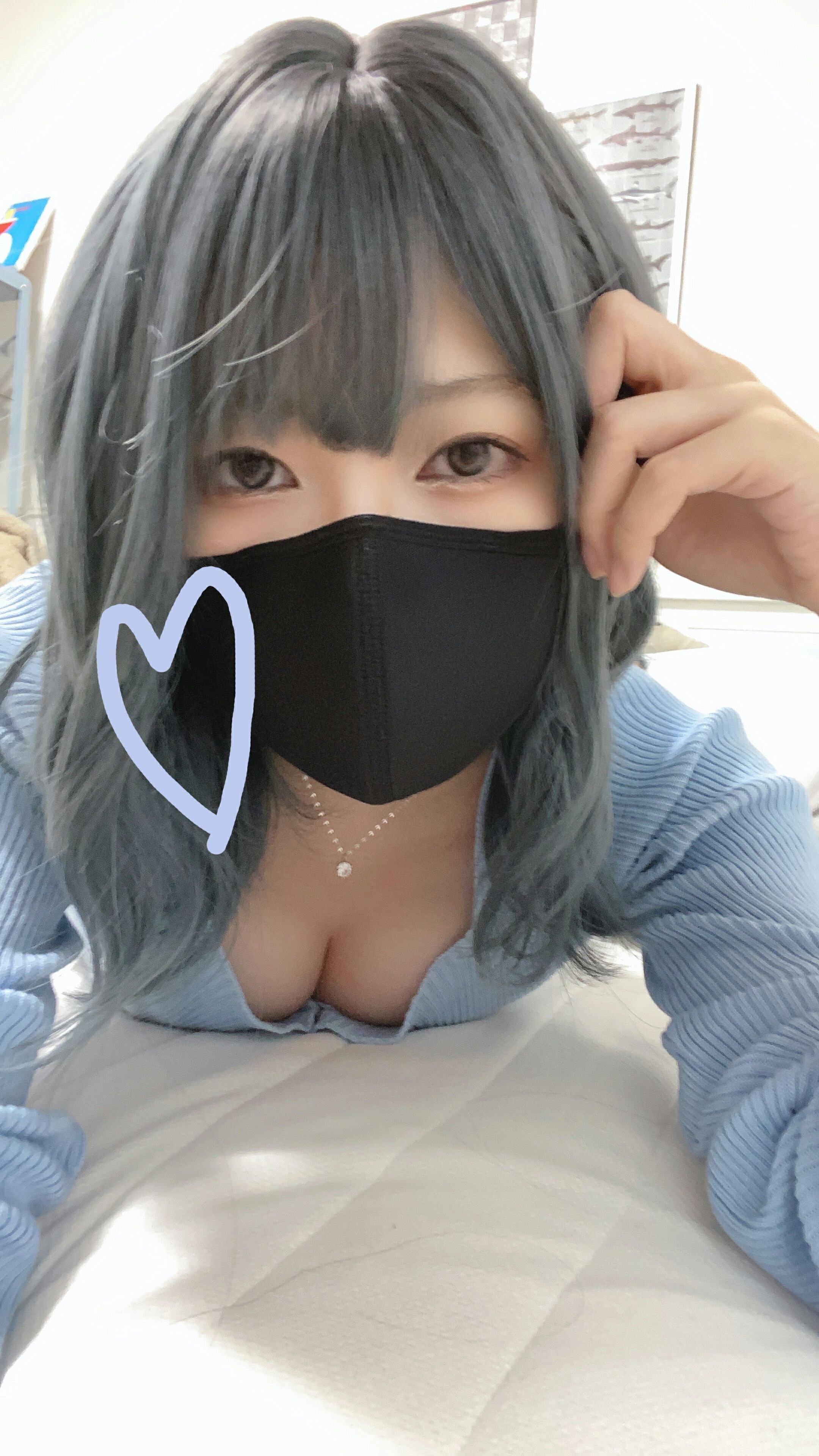 御伽樒 蓝卫衣+猫耳束缚(47)