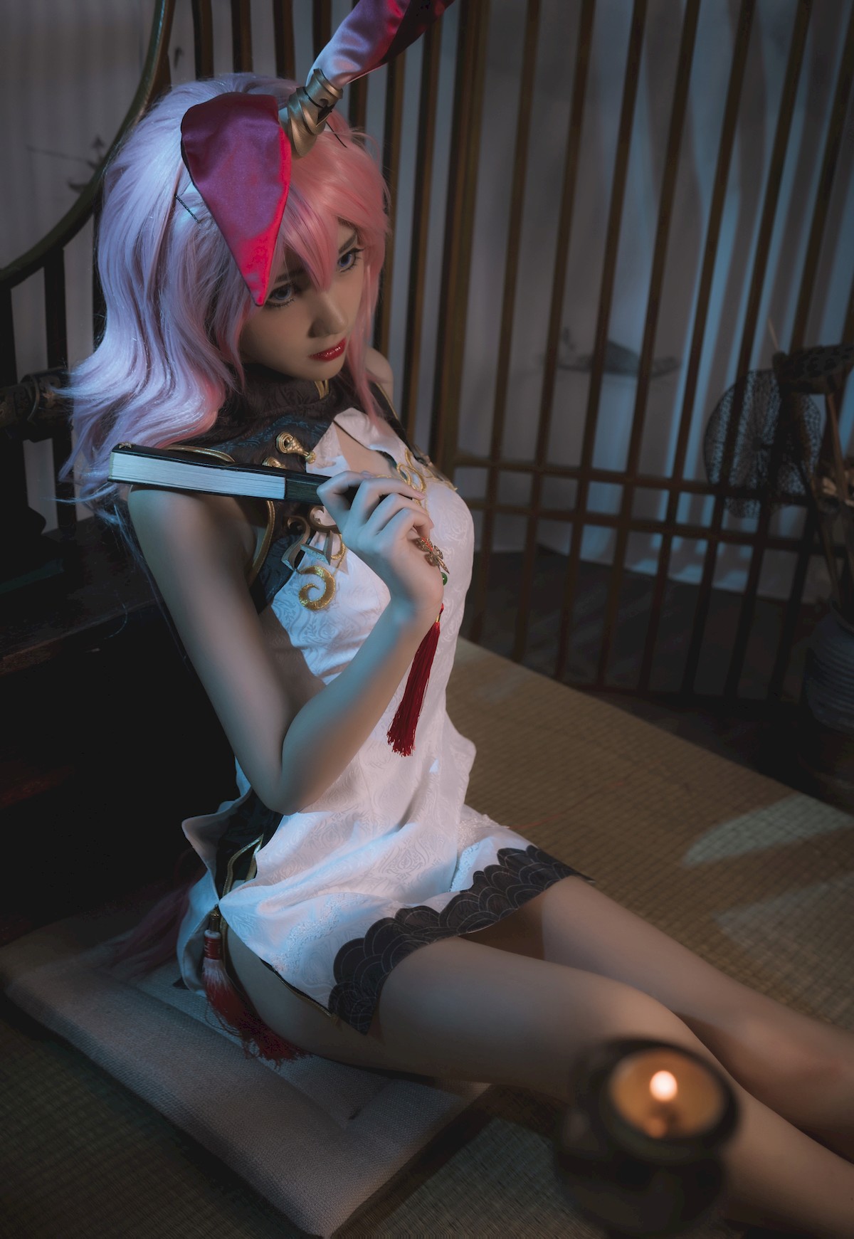 Cosplay 南桃Momoko 八重樱旗袍(12)