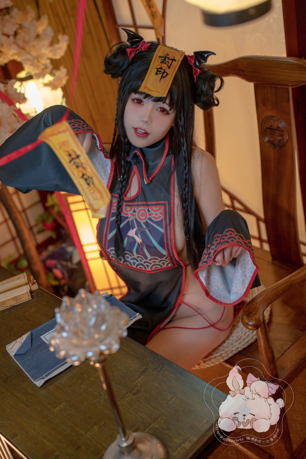 Cosplay 黏黏团子兔 僵尸蹲蹲(9)