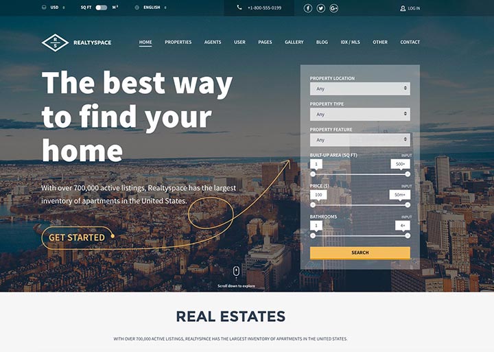 You can switch to open street map if you want a free map integration. 6 Themes Wordpress Pour Creer Un Site D Agence Dans L Immobilier