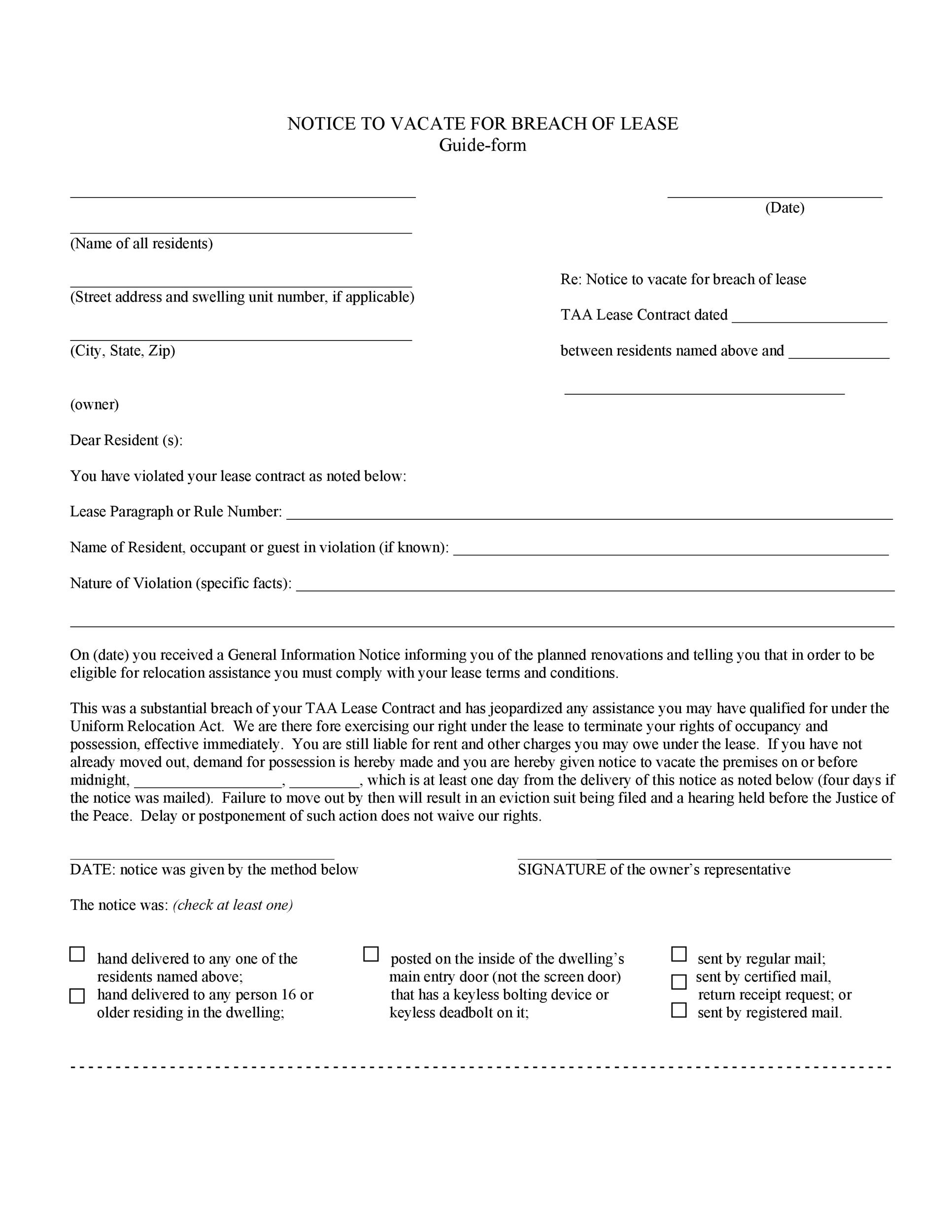 45 free eviction notice templates pdf word templatelab