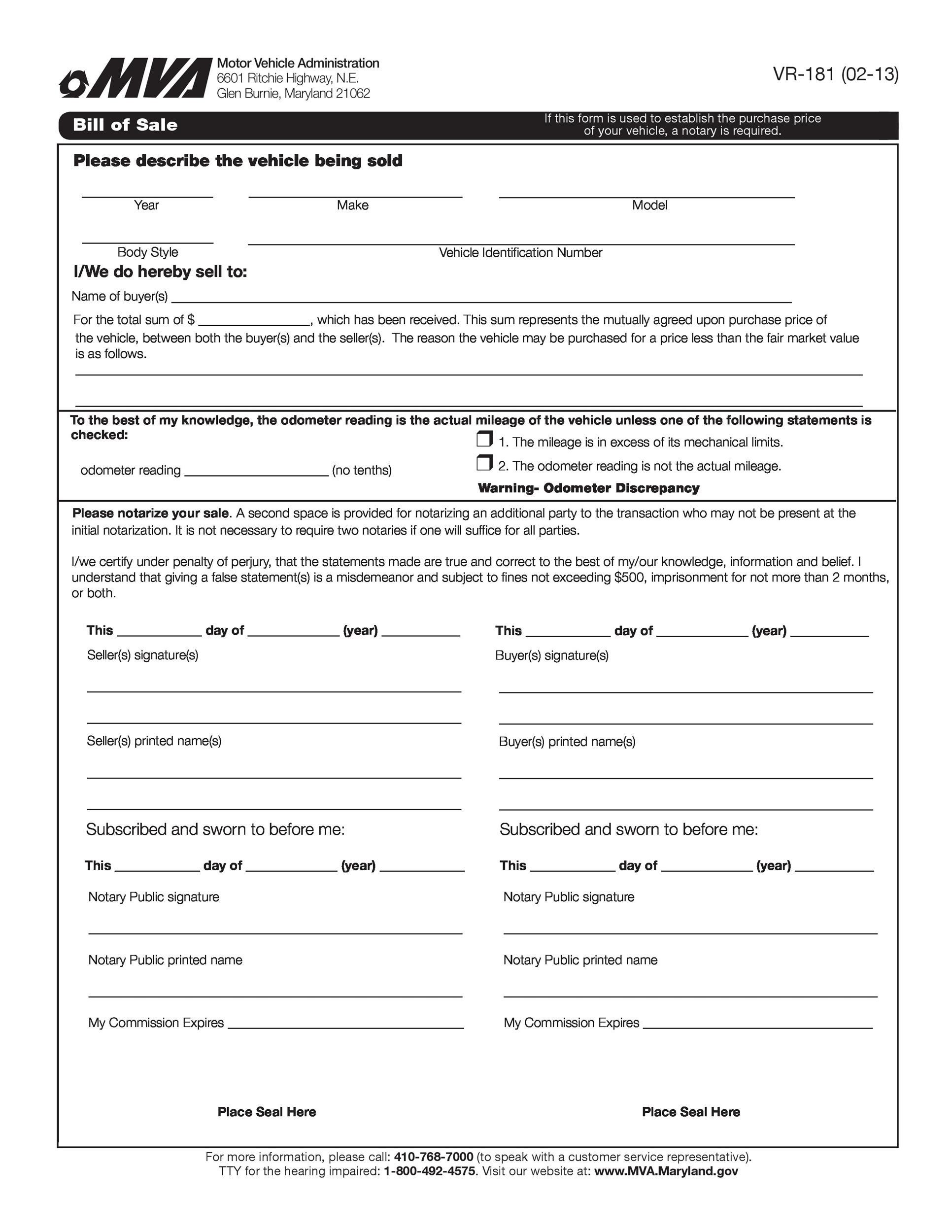 45 fee printable bill of sale templates car boat gun