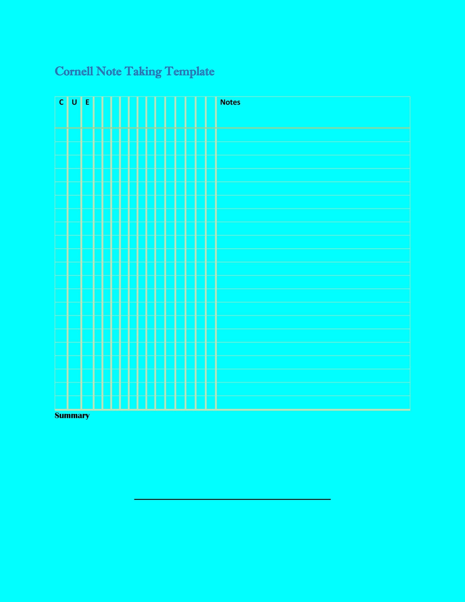 37 cornell notes templates examples word excel pdf
