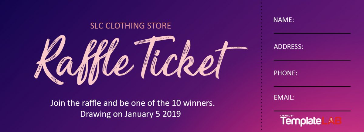 40 free editable raffle movie ticket templates