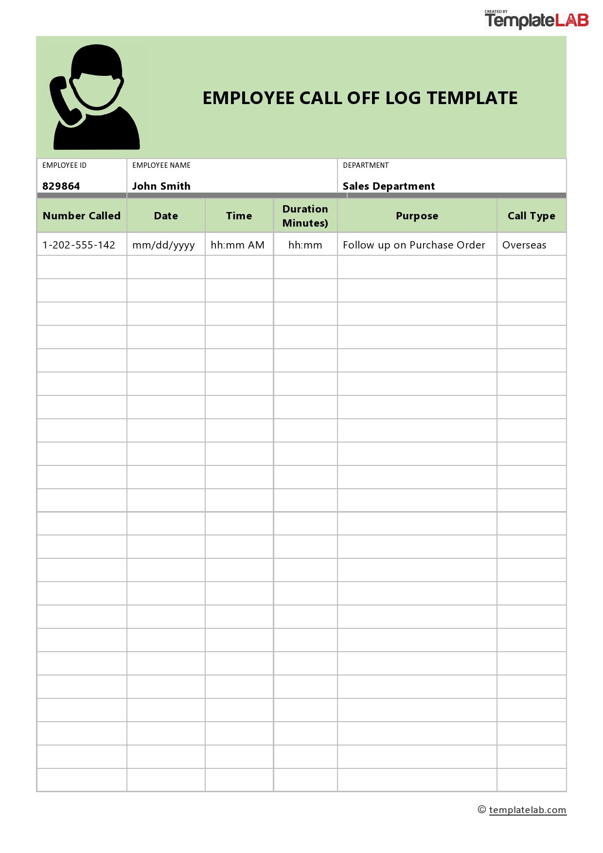 Sales Call Report Template Excel