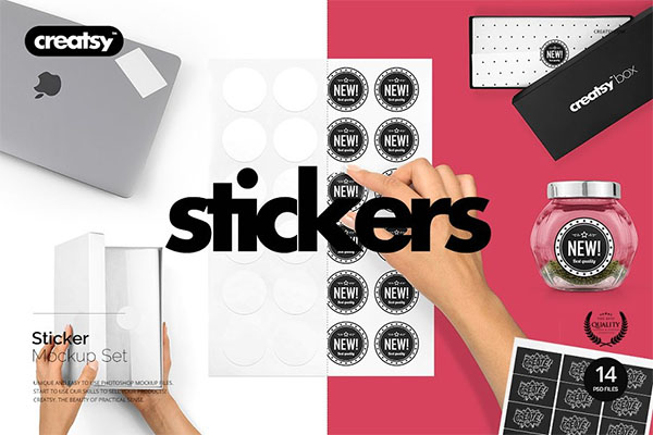 The quality of the mockup looks very clean and professional. 26 Sticker Mockups Free Premium Photoshop Format Downloads