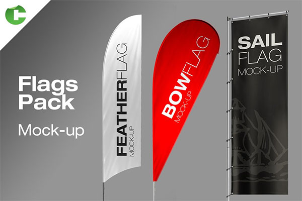 A free premium quality set of winder feather flag banner mockups to showcase outdoor promotional campaign on events and playing grounds. 65 Flag Mockups Free And Premium Photoshop Format Downloads