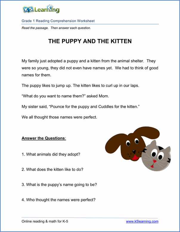 picture comprehension for grade 1 pdf worksheets for