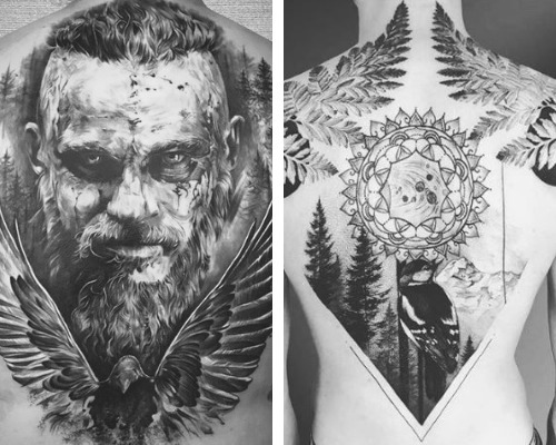 25+ Most Popular Men's Back Tattoo Designs - 2022 400_x_500_png