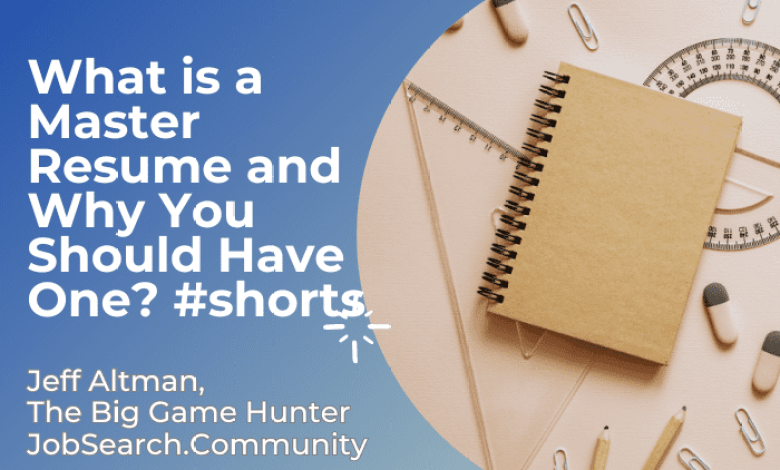 What is a main resume and why you should have a #shorts What is a main resume and why you should have a #shorts