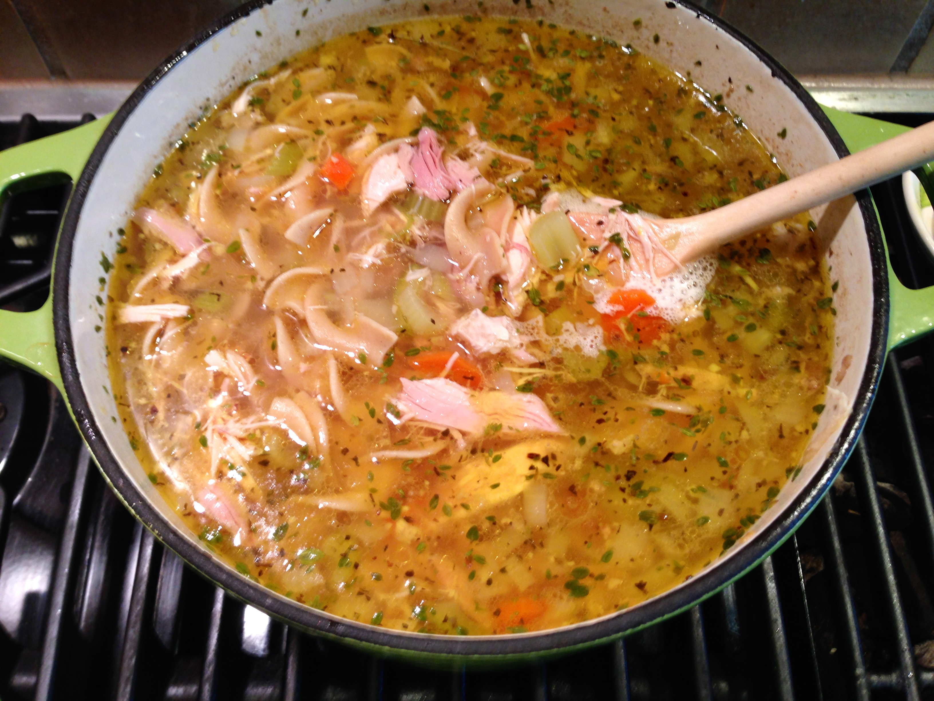 Classic Chicken Noodle Soup with Homemade Stock | The Common Plate