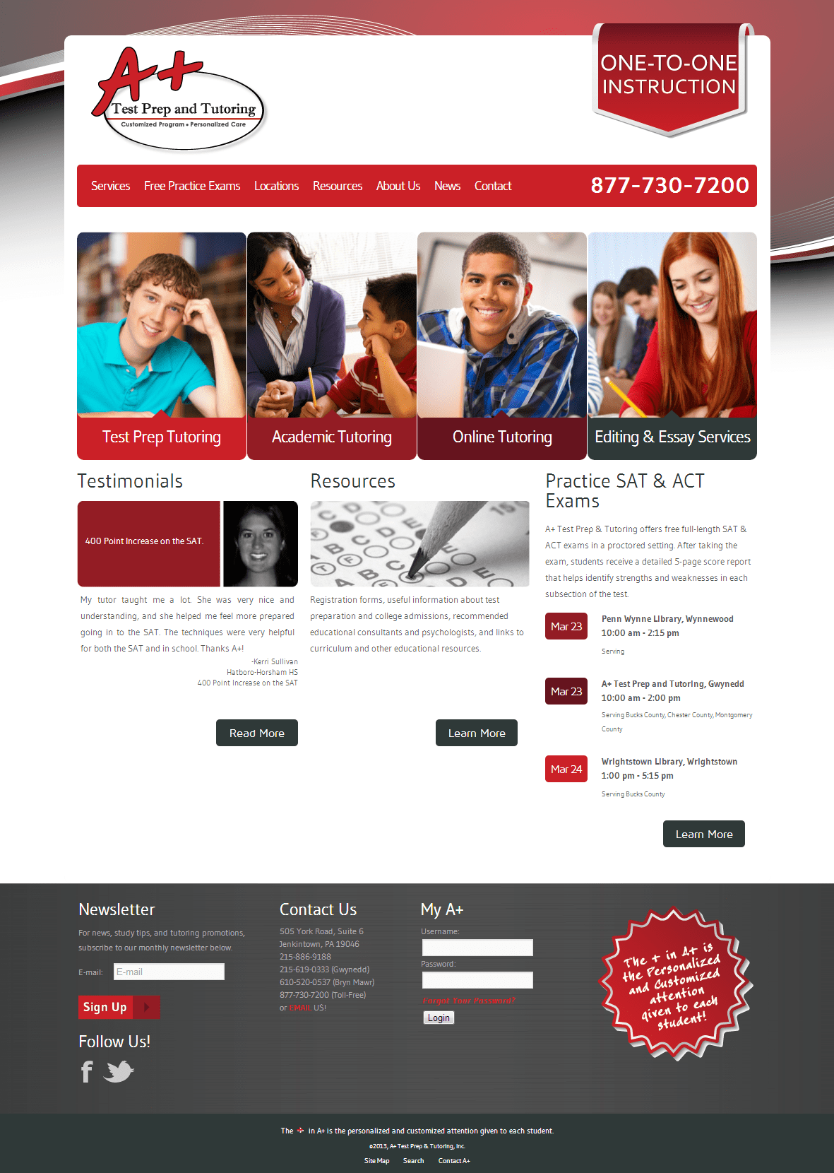 Tutor banner ad template is made especially for home tutors, education institutes, tuition teachers, . A+ Test Prep & Tutoring 2012 WordPress Rebuild | The Crafty Canvas