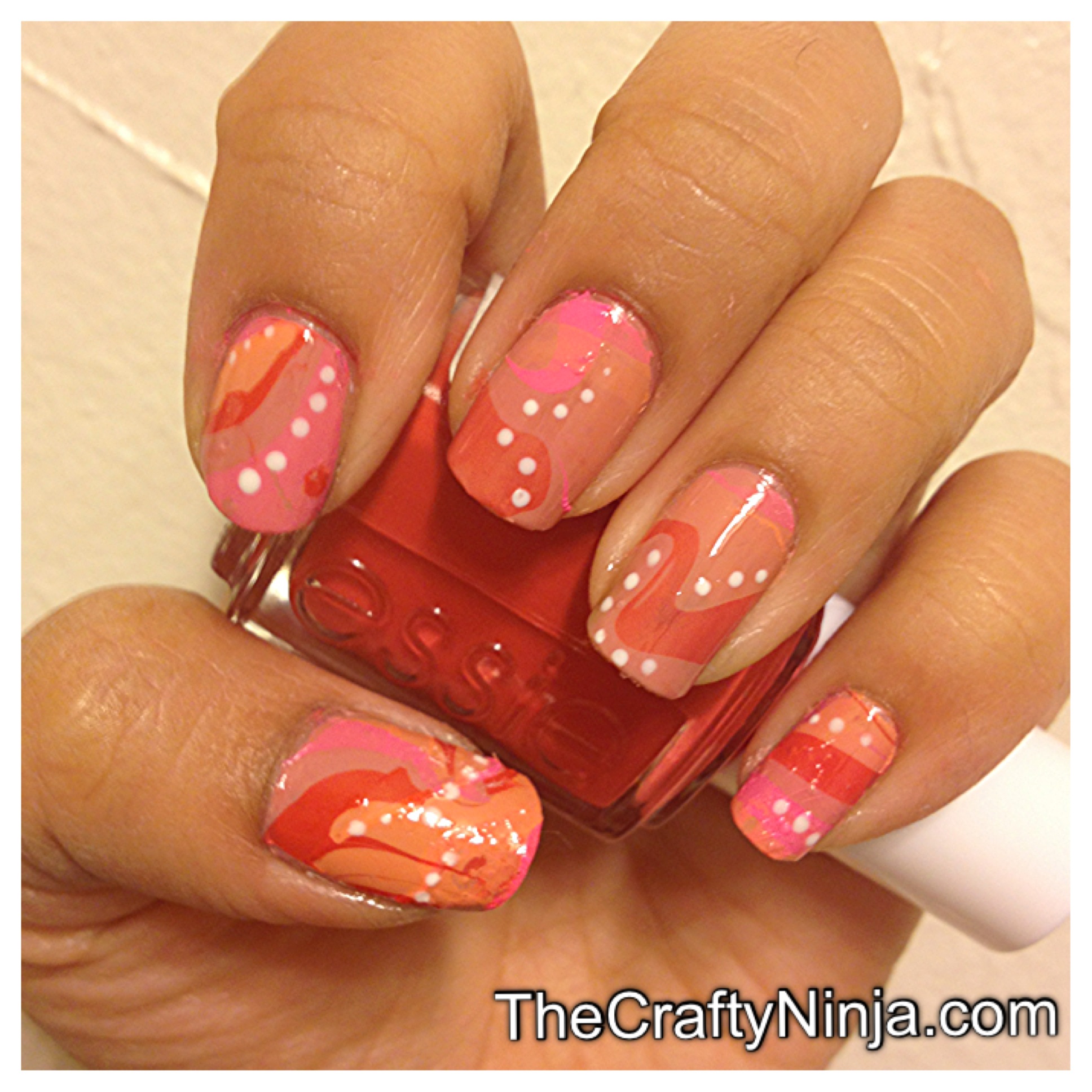Water Marbling Nails The Crafty Ninja
