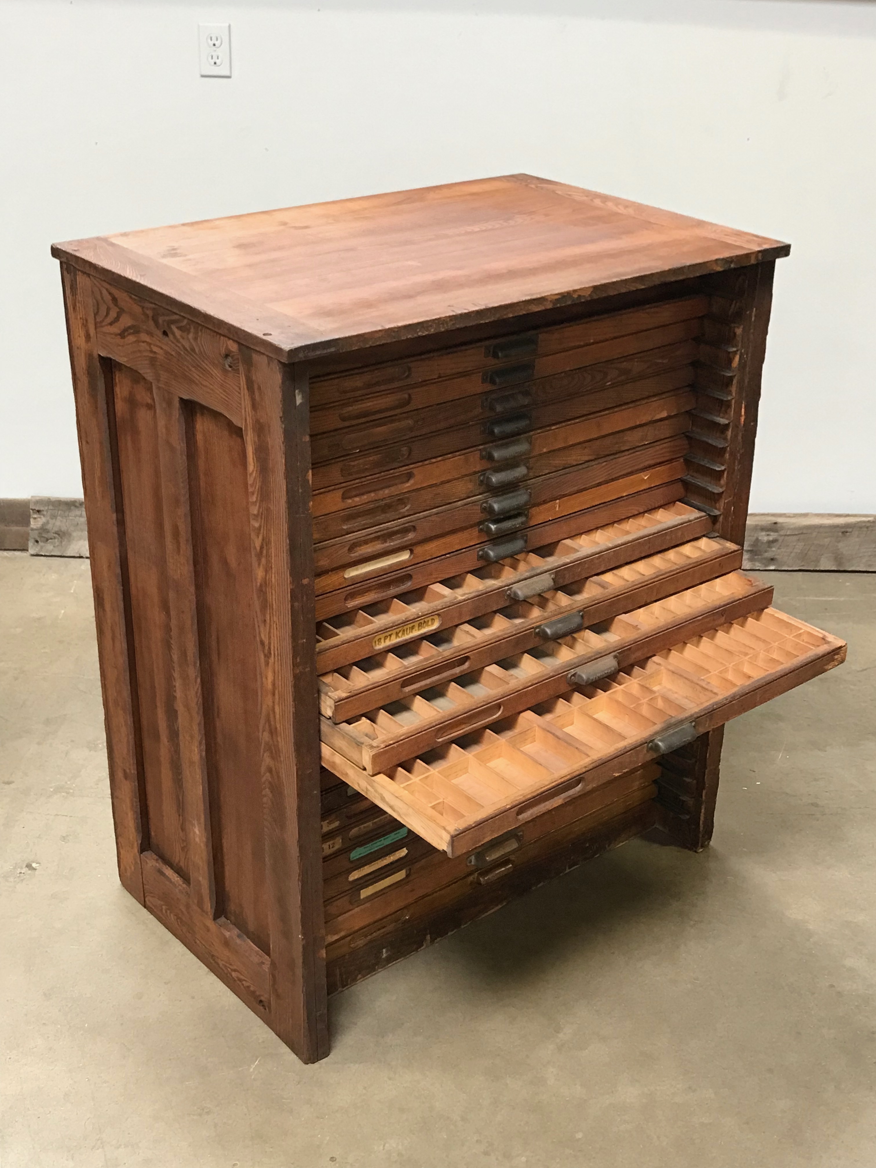 Bonusall black 3 drawer file cabinet with lock, locking filing cabinet with wheels, rolling office file drawers cabinets for under desk,. Hamilton Printers Typeset Cabinet | The Crate People