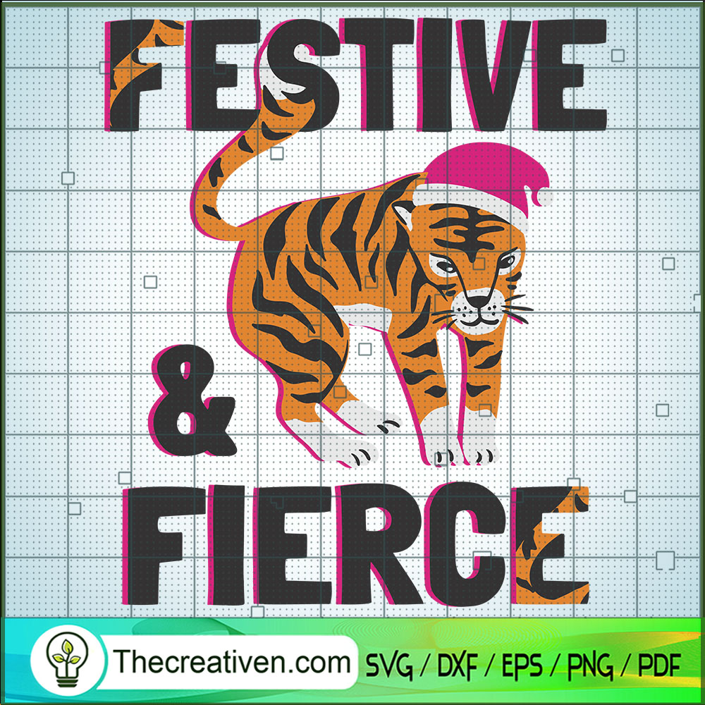 Cutest and awesomest picture of baby tiger! Festive And Fierc Svg Cute Tiger Svg Tiger Christmas Svg Premium Original Svg Cut Files