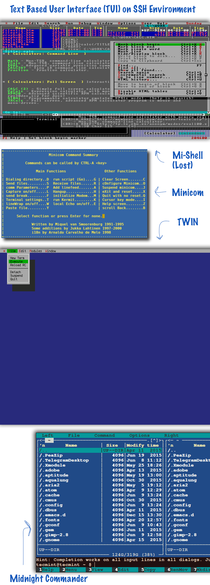 Text Based User Interface Tui On Ssh Environment