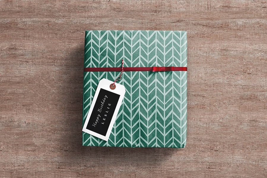 Free invitation card with wrapping paper mockup . 30 Professional Box Mockups To Take Your Showcases To A New Level