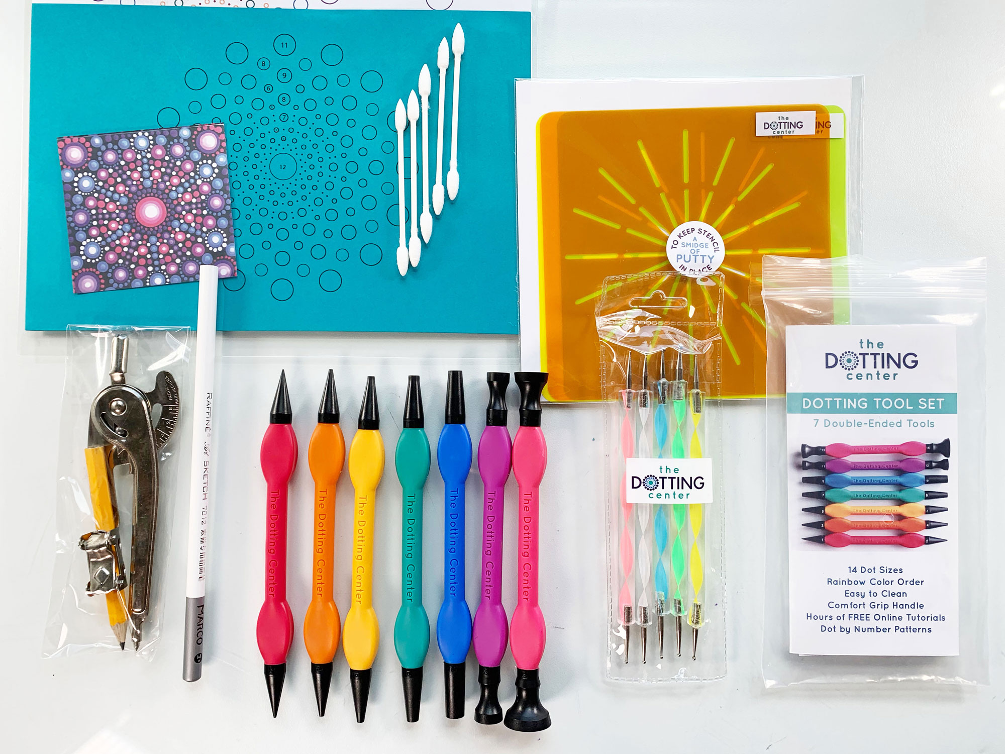 Dot Mandala Painting Kit - Dotting Tools and Stencils for Dot Mandala