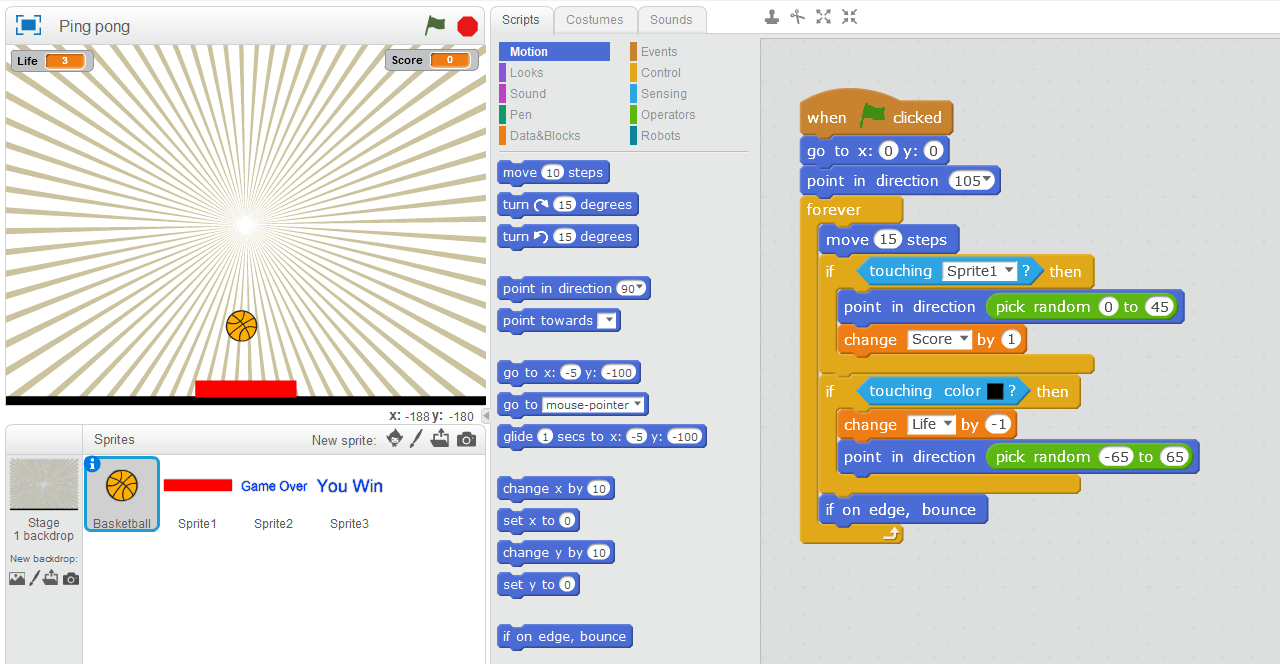 Let's make a catch game in scratch! Ping Pong Game In Scratch Edvon Offer Different Games In Scratch
