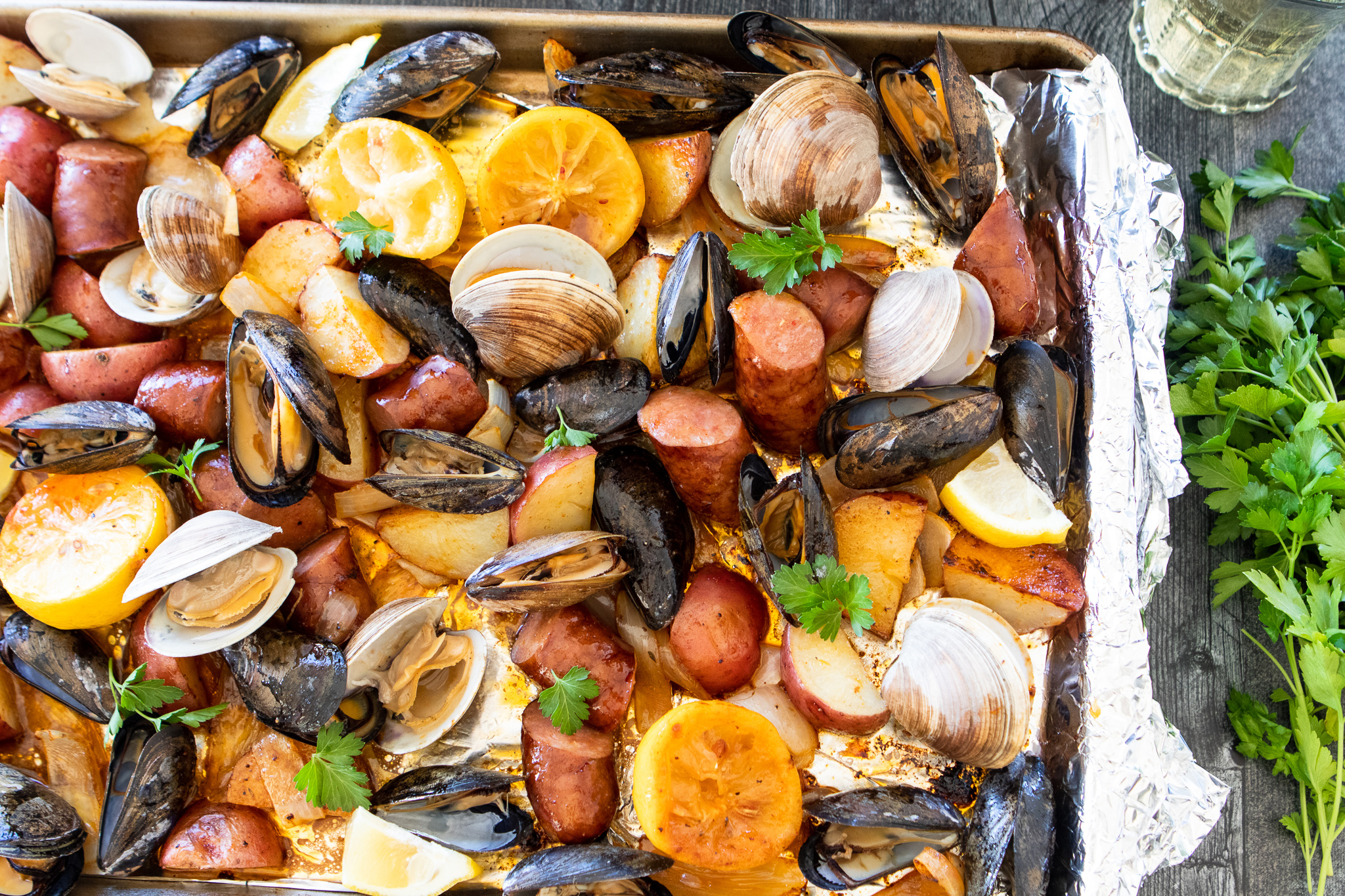 · combine the butter, wine (or stock), lemon juice, tarragon, . Seafood Bake The Fancy Pants Kitchen