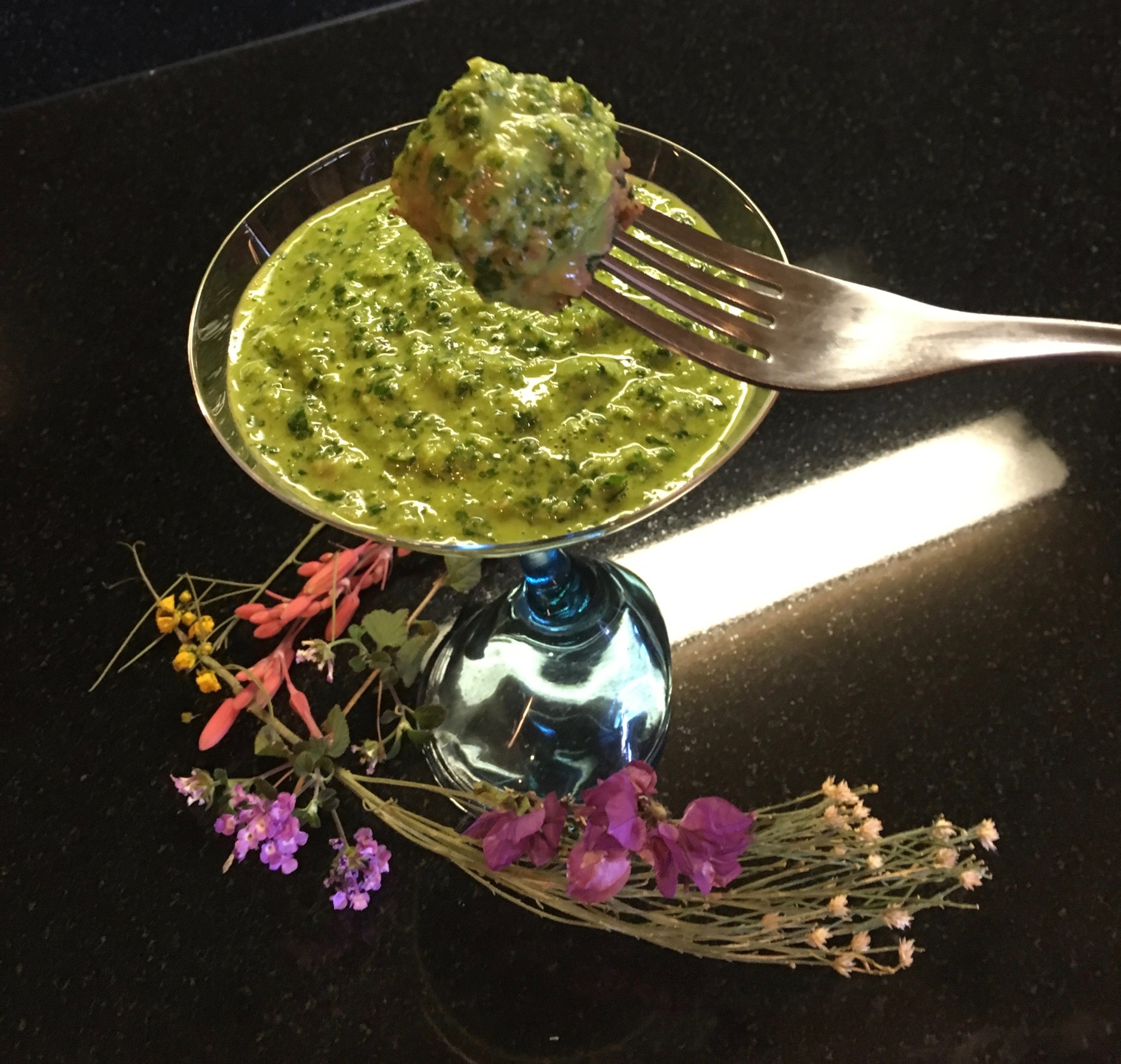 Tequila Lime Cilantro Turkey Meatballs with Herb Sauce Recipe TheForkingTruth