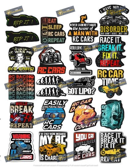 a small bunch of rc car stickers 3m vinyl sticker pack of 10 the fpv project