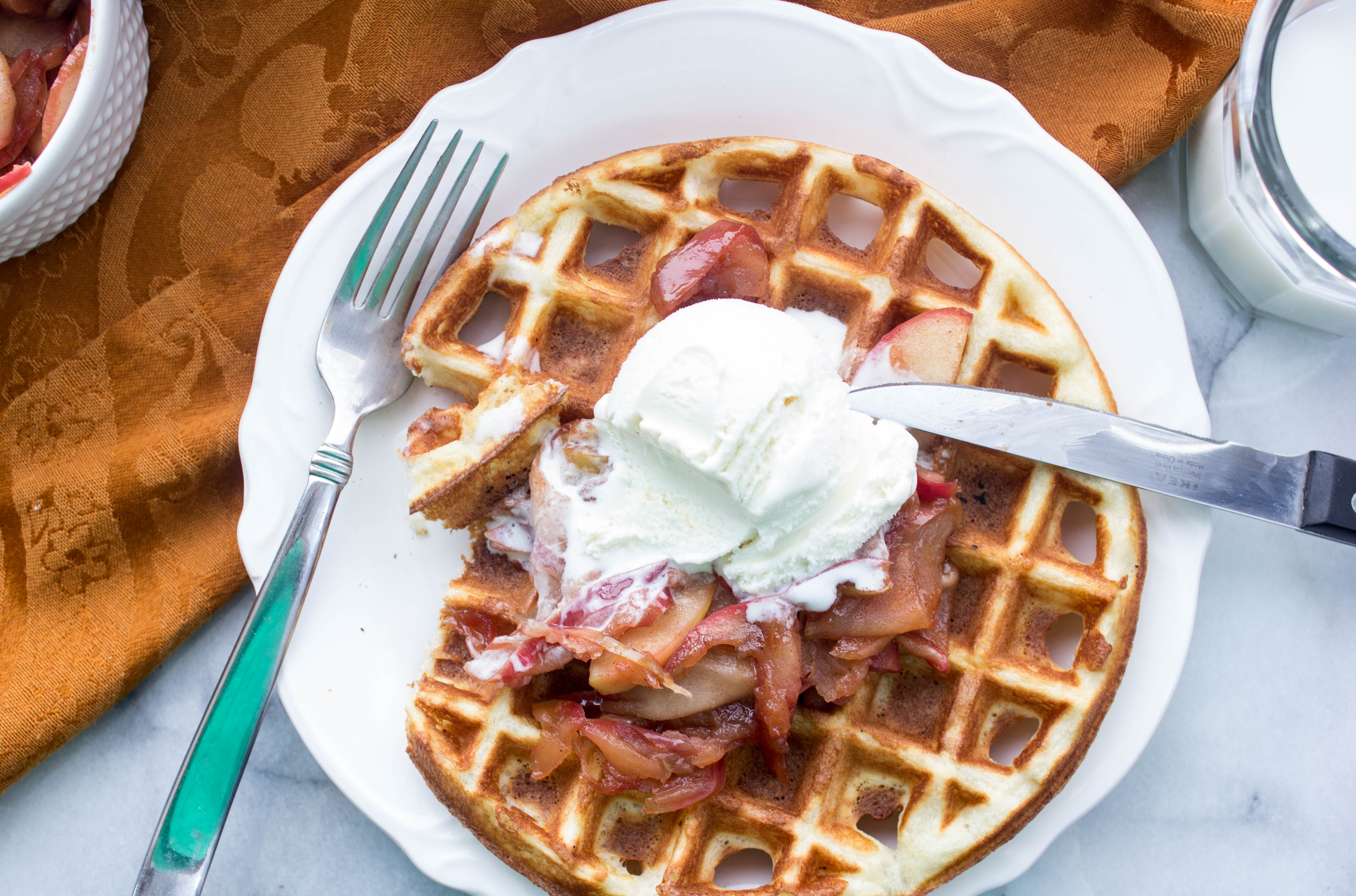 Five Spice Apple Waffles - The Hungary Buddha Eats the World
