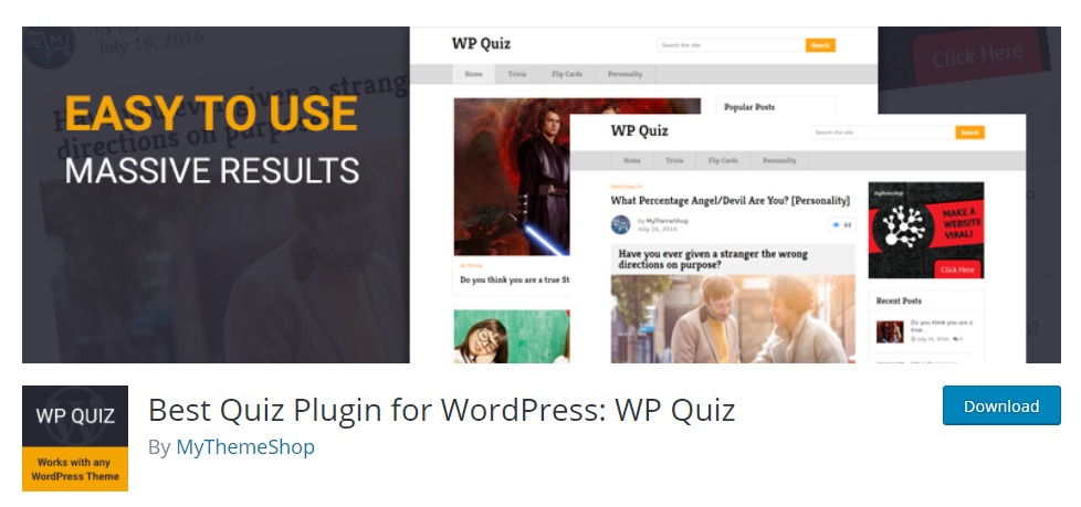 You can multiply the fun by adding images and gifs in both answers and questions; 5 Incredible WordPress Quiz Plugins for 2020 - Handpicked