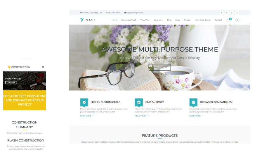 Flash blog is a modern, clean and responsive wordpress theme created for professional bloggers and ideal for those aiming to become one. Flash - Flexible MultiPurpose Responsive WordPress Theme - 40K+ Users