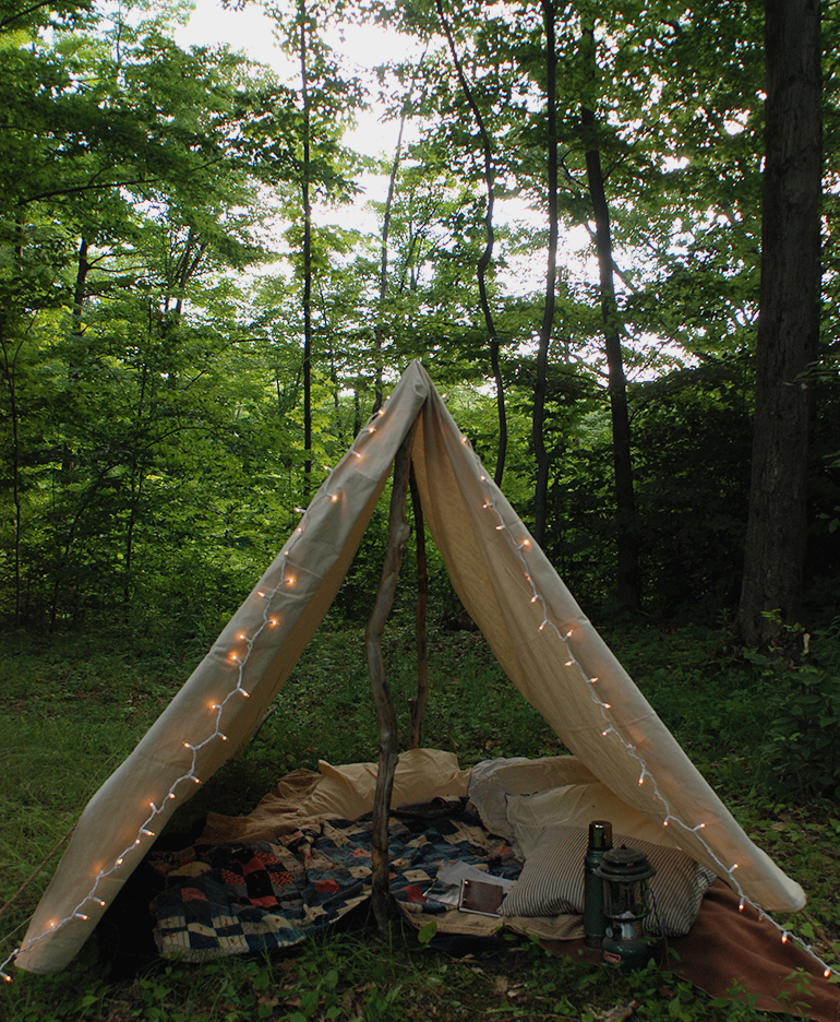 The tent can be decorated with latex or acrylic paint, a wonderful way for children to personalize their teepee! DIY Canvas Tent - The Merrythought