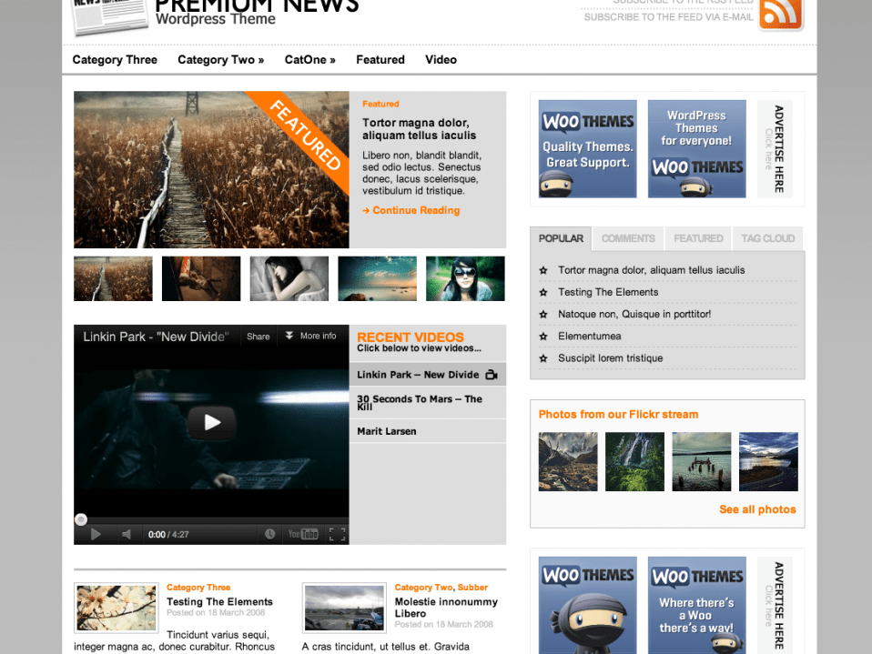 Tema wordpress · wordpress template · premium wordpress themes. Premium News Free Wordpress Theme Themes4wp