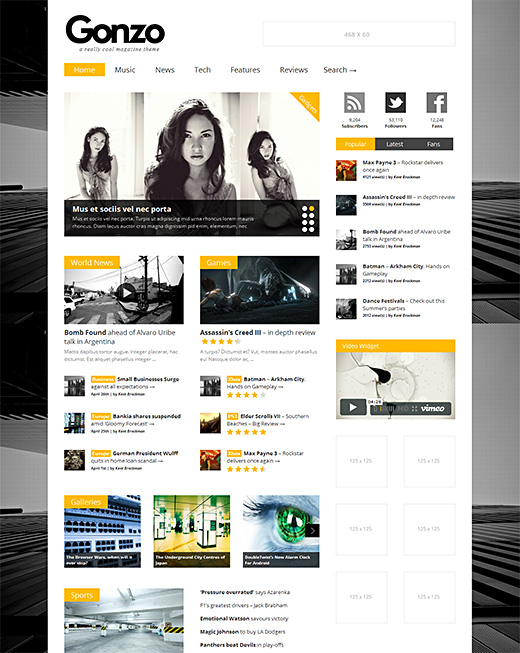 With over 100,000 users, colormag is the no.1 free wordpress magazine template of all time. 20 Premium Magazine Themes | Theme Spiration — premium wordpress themes.