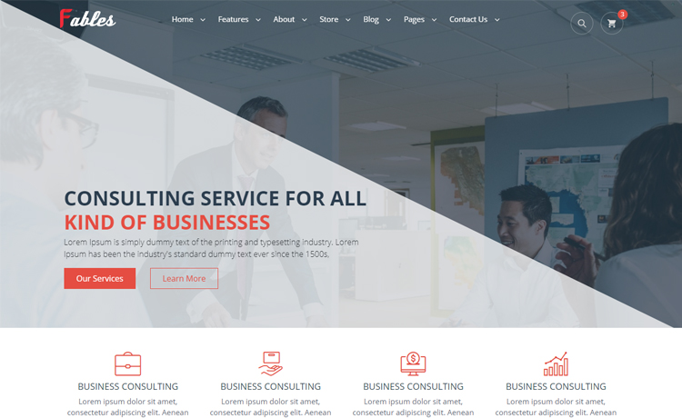 Some of it actually appears on the page, cloaked from casual. Fables Free Bootstrap 4 Html5 Business Website Template