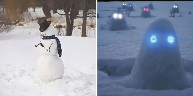 15 Hilariously Creative Snowmen That Would Make Calvin And Hobbes Proud
