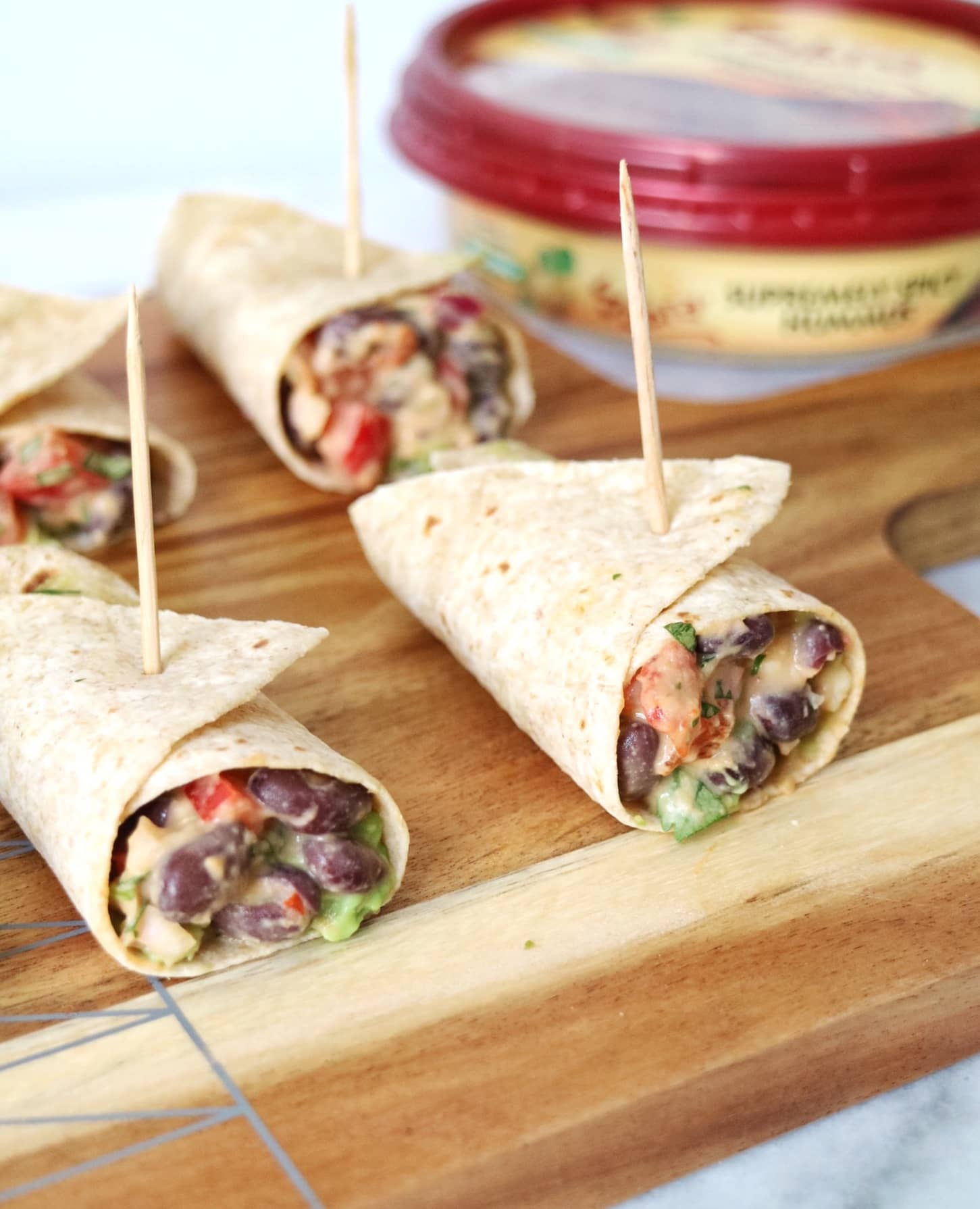 Mini Hummus Black Bean Burritos » The Nutrition Adventure