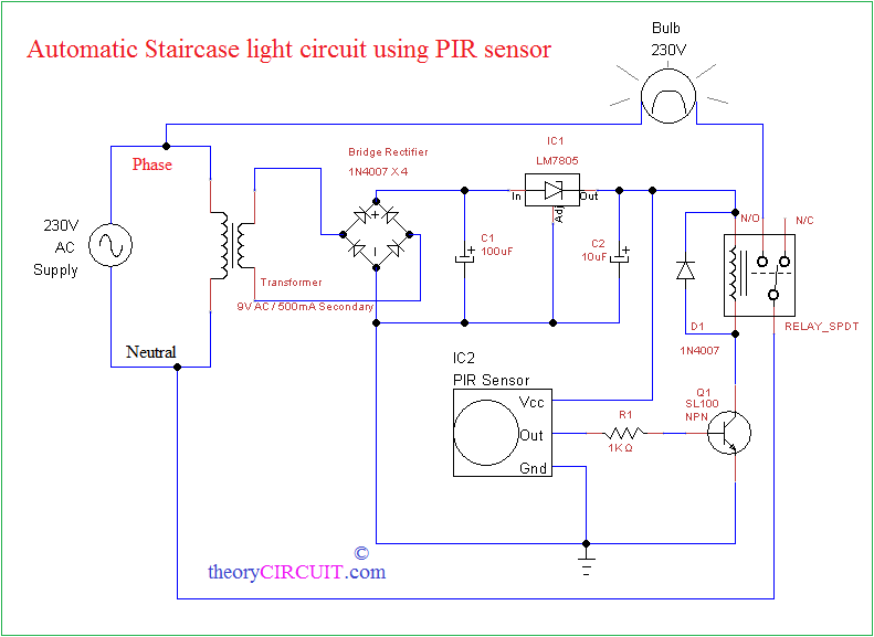 Circuit Diagram Of Automatic Light Sensor Circuit Diagram