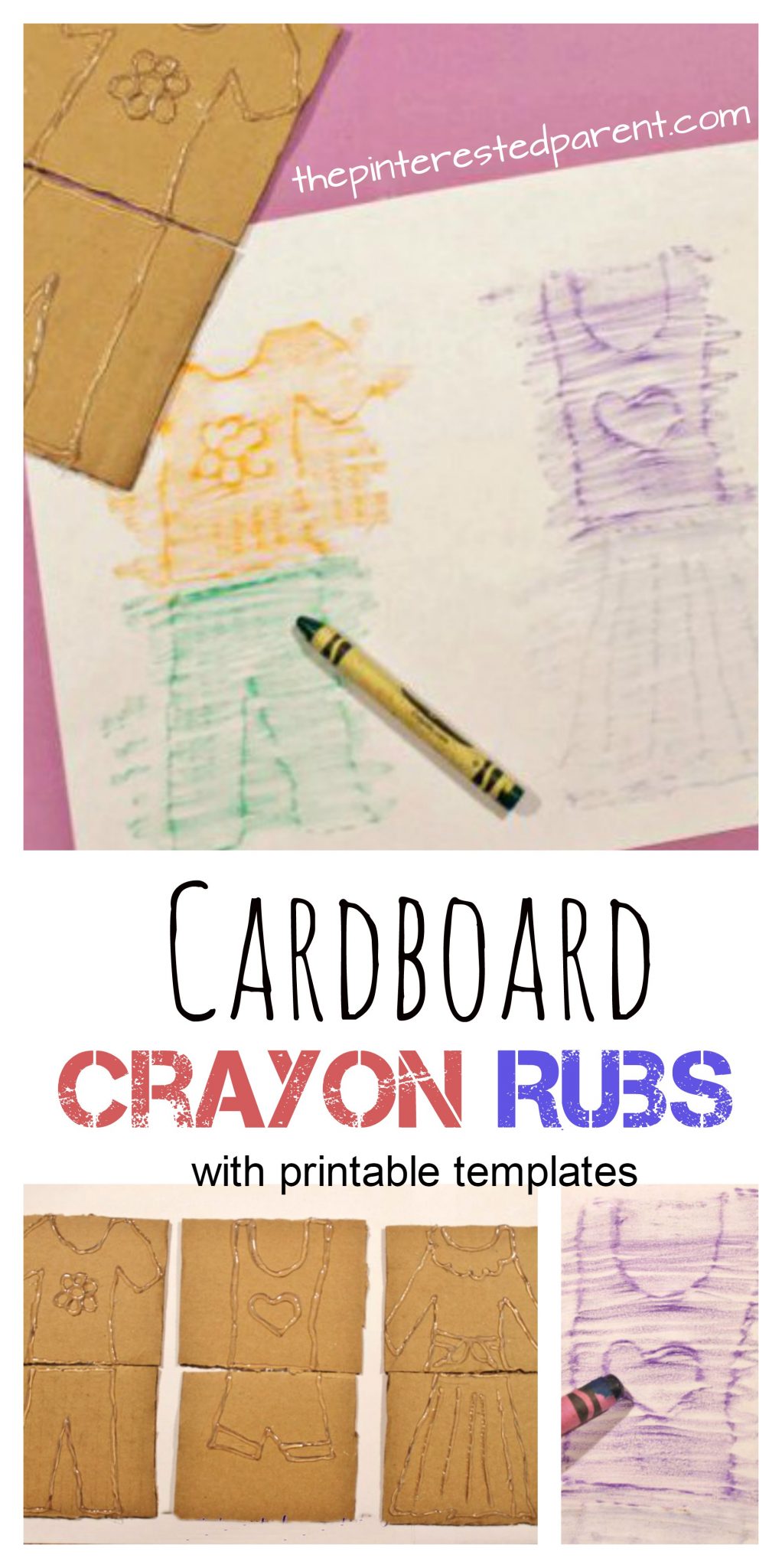 Homemade Fashion Plate Crayon Rubs The Pinterested Parent